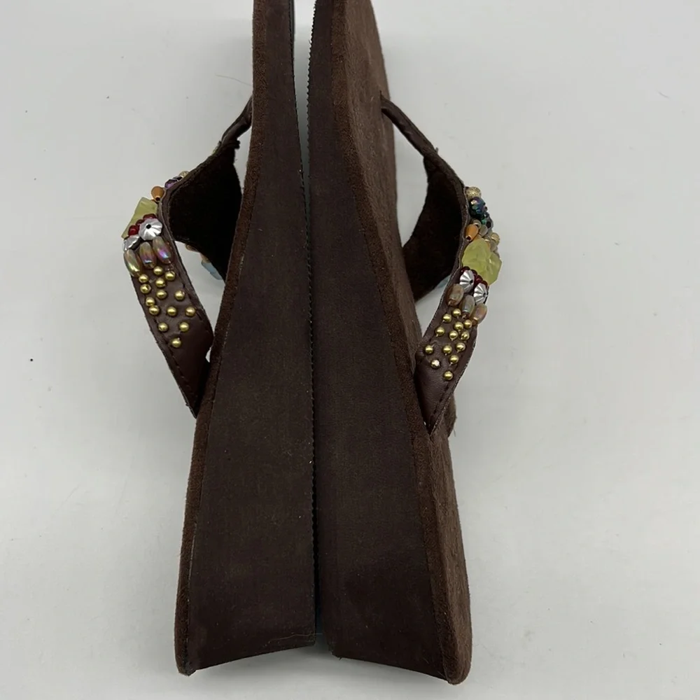 Mixit Brown Sandals with Wedge Heel size 9 NWT